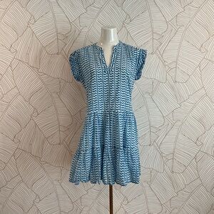 Oliphant Blue and White Mini Dress